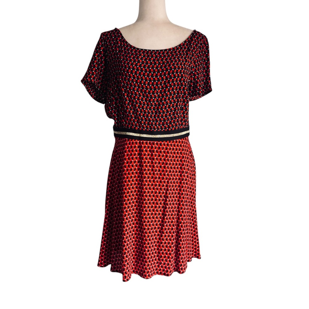 Anthropologie Maeve Amici Bunny Print Fit & Flare Dress - Picture 2 of 11